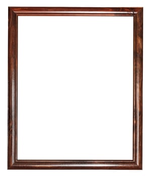 vintage dark brown wooden picture frame photo