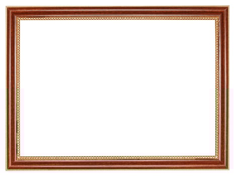 classic retro brown wooden picture frame photo