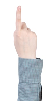 pointing forefinger hand gesture photo