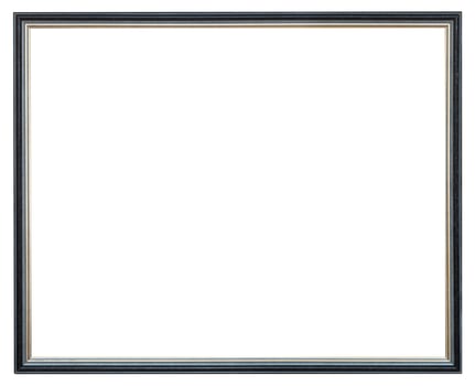narrow grey picture frame with cut out canvas photo