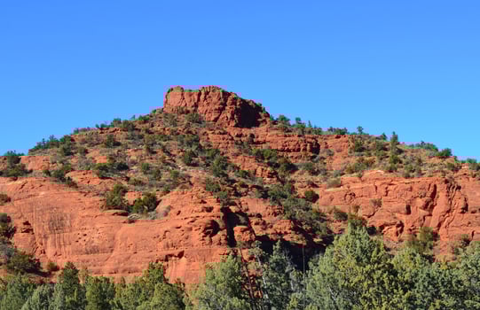Geological Red Rock Butte in Sedona Arizona photo
