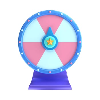 3D Lucky Wheel roulette lucky prize Illustration photo