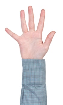 open five fingers hand gesture photo