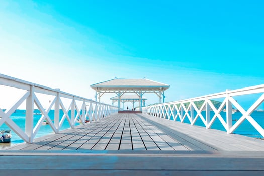 Asadang Bridge at Sichang Island in Chonburi Thailand. photo