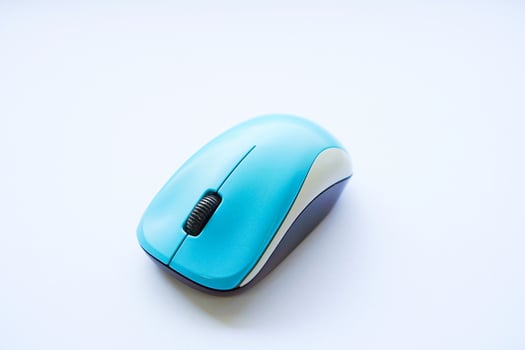 a picture of light blue wireless mouse photo