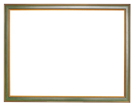 old narrow green wooden picture frame photo