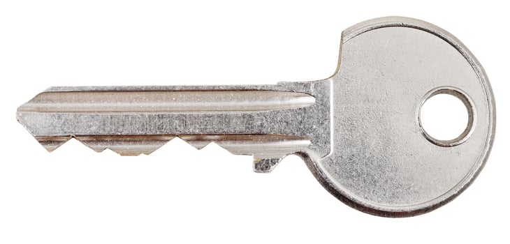 steel door key for cylinder lock photo