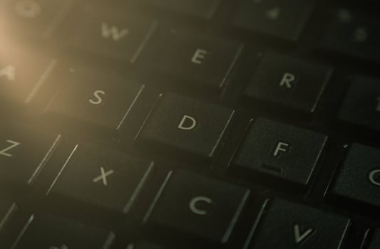 Computer keyboard background with copyspace photo
