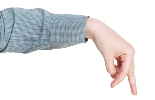 walking man - hand gesture photo