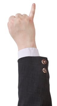 scoring by little finger - hand gesture photo