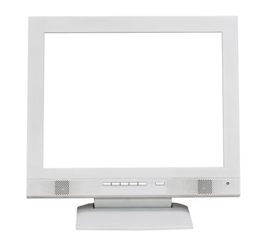 front view grey display with cutout screen photo