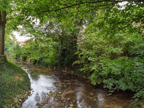 The city of Coesfeld at the river berkel in germany photo