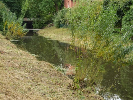 The city of Coesfeld at the river berkel in germany photo