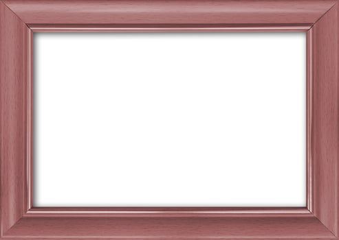 Empty picture frame with a free place inside, isolated on white photo