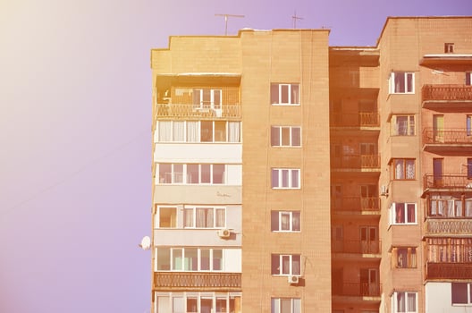 Russian old Multi-storey building photo