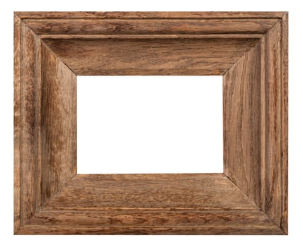 wide oak wood picture frame photo