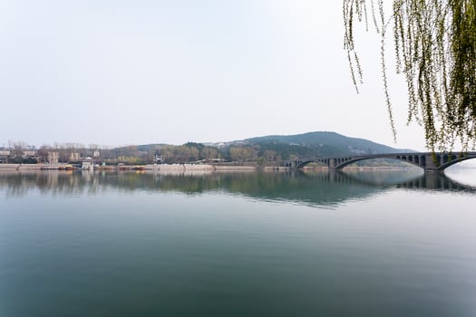 view of Yi river and East Hill in Longmen photo