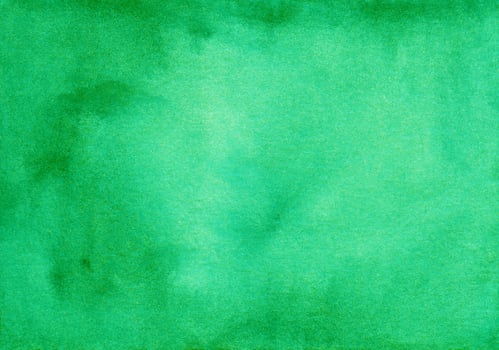 Watercolordeep green background texture. Stains on paper. photo
