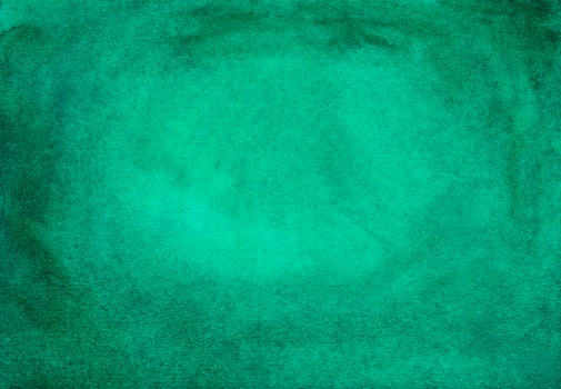 Watercolor emerald background texture painting. Watercolour abstract deep green backdrop. Stains on paper. photo