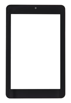 front view of tablet pc with cutout screen photo