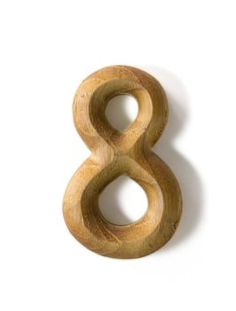 Wooden numeric 8 photo