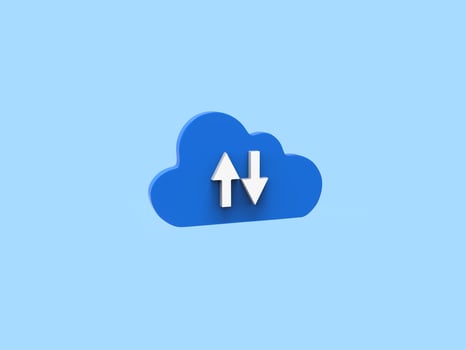 Cloud Sync 3d Illustration photo