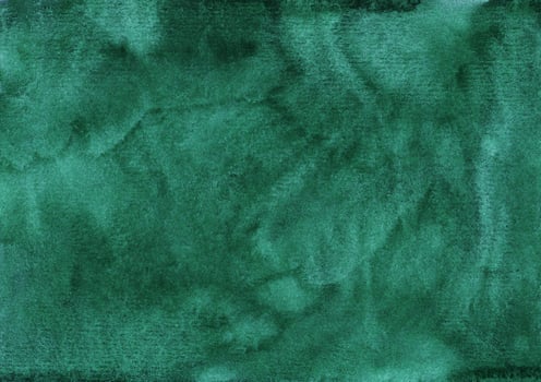 Watercolor dark emerald background texture. Aquarelle abstract green blue backdrop. photo