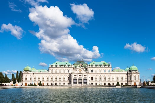 blue sky with cloud over Upper Belvedere Palace photo