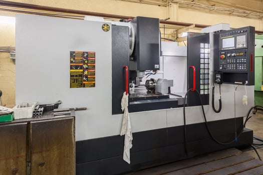 Middle size CNC milling machine, workplace view photo