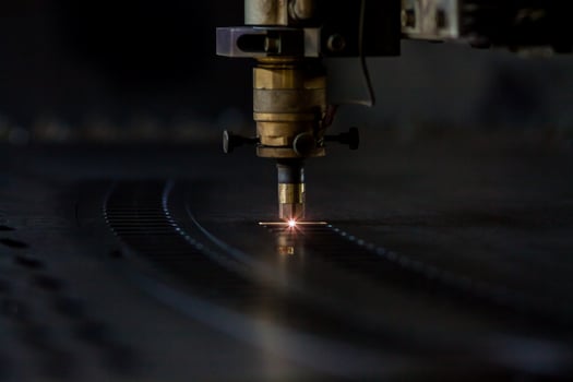 Process of industrial laser cutting of sheet metal photo