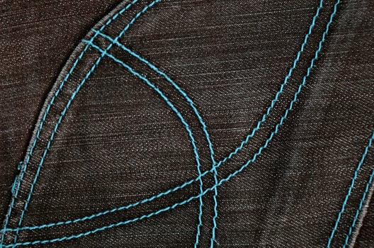 The texture of black denim cloth photo