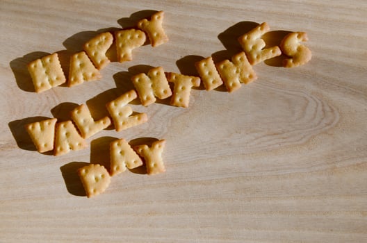 Happy Valentine's Day. Heap of edible letters photo