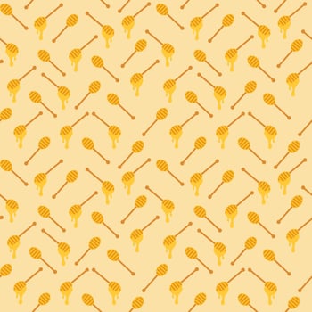 Honey Bee seamless pattern summer designs are perfect for fabric design, textile, wallpaper, wrapping paper, packaging and other trendy products photo