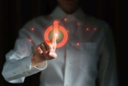 View of a business hand press open symbol photo
