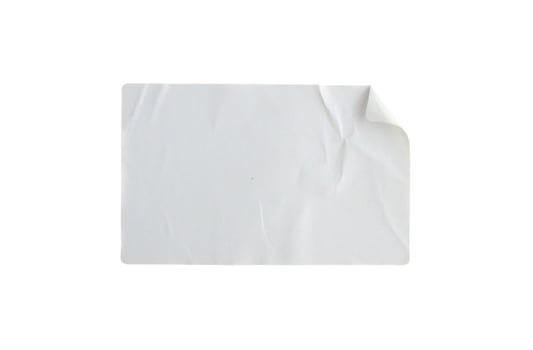 Sticker label isolated on white background with clipping path photo