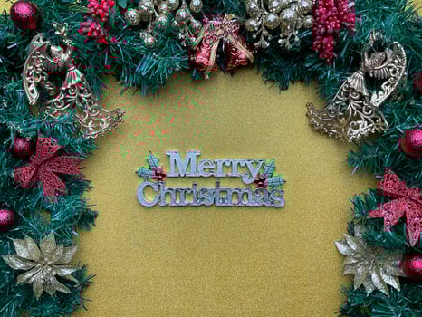 Merry christmas flatlay photo