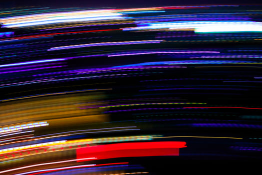 Abstract motion city night lighting. photo