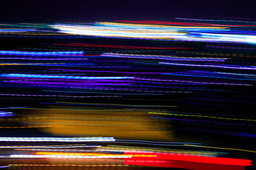 Abstract motion city night lighting. photo