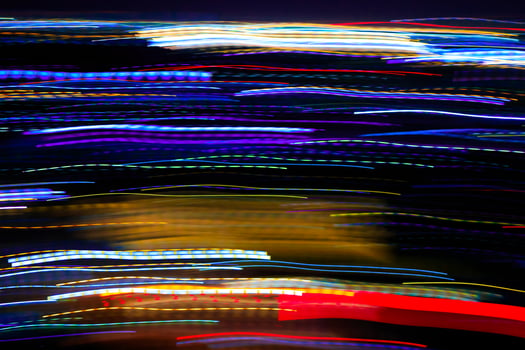 Abstract motion city night lighting. photo