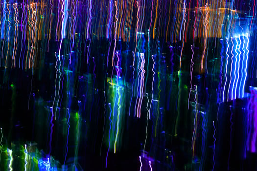 Abstract motion city night lighting. photo