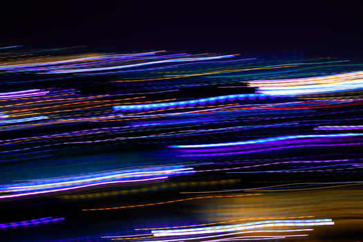 Abstract motion city night lighting. photo