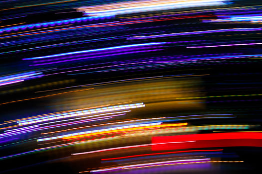 Abstract motion city night lighting. photo