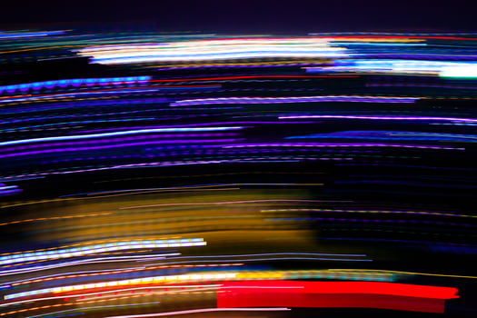 Abstract motion city night lighting. photo