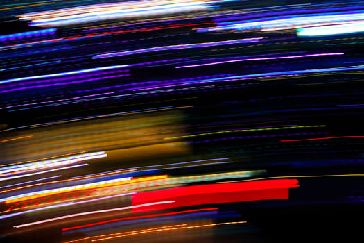 Abstract motion city night lighting. photo