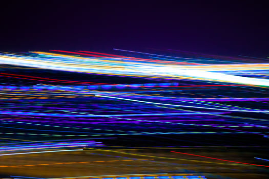 Abstract motion city night lighting. photo