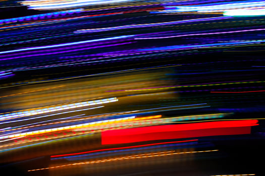 Abstract motion city night lighting. photo