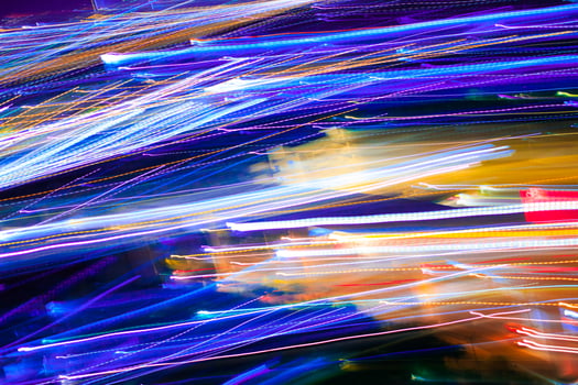 Abstract motion city night lighting. photo
