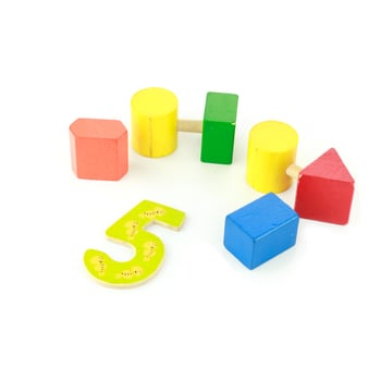 Colorful wooden toys photo