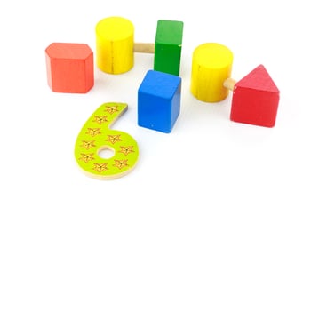 Colorful wooden toys photo