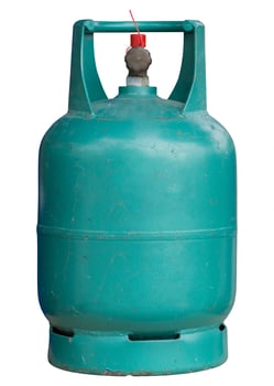 Gas tank isolated on white background, clipping path photo